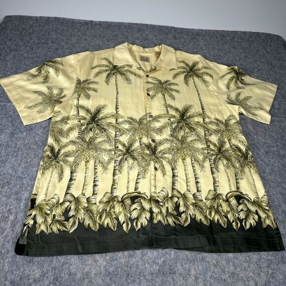 Jos A Banks Men's 100% Silk Button-up Shirt XL Short Sleeve Tropical Lot Of 3 - Picture 10 of 16